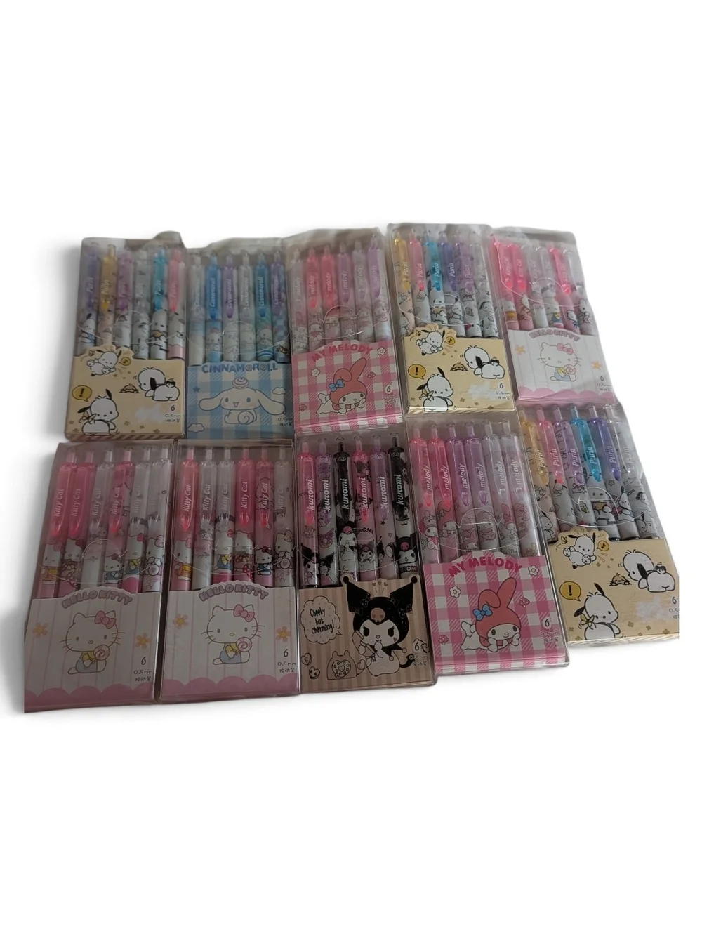 Sanrio Character Gel Pen Set - Assorted Pastel Colors